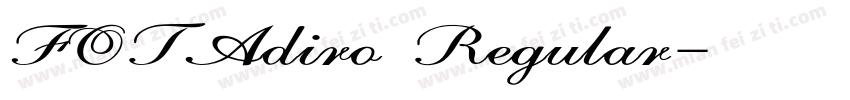FOTAdiro Regular字体转换